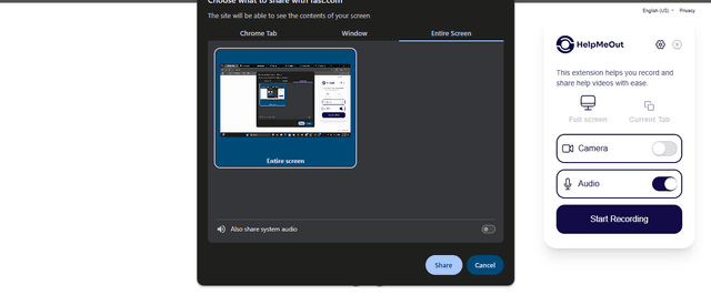 Chrome Screen Recorder Extension